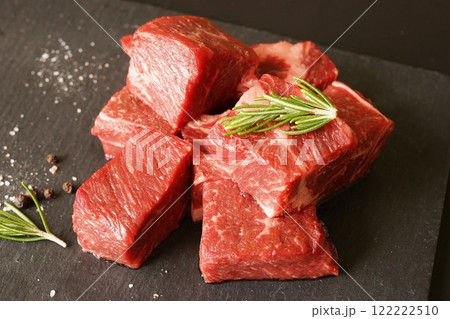 国産牛赤身　ランプステーキ＆サイコロステーキ 122222510