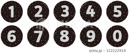 丸の数字_グランジ 122222918