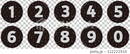 丸の数字_グランジ 122222918