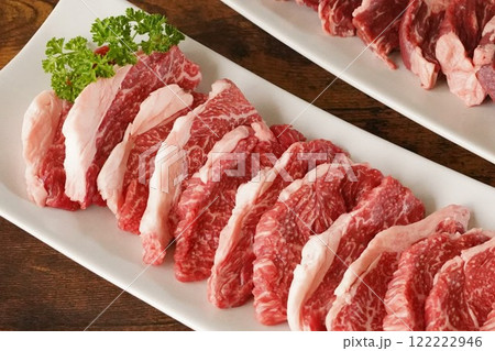 牛カルビ＆ハラミ　焼肉 122222946