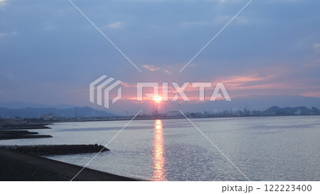 初日の出を撮りたかった人が撮った1月下旬の夕日 初日の出を撮りたかった人が撮った1月下旬の夕日 122223400