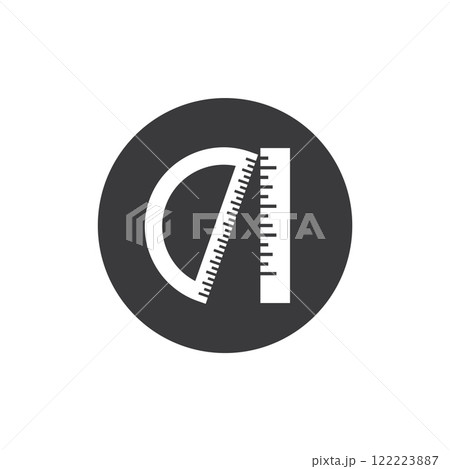Ruler icon flat design Ruler icon flat design 122223887
