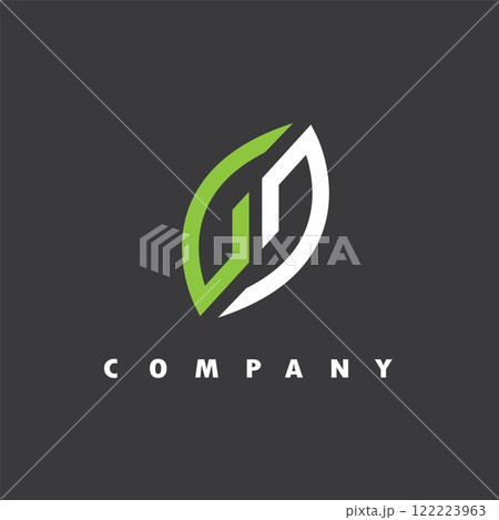 GD or Gj letter logo icon vector concept design 122223963