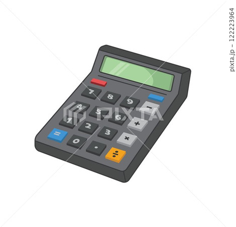 calculator 3D cartoon vector element design template 122223964