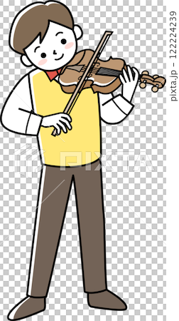 バイオリンを弾く男の子 122224239