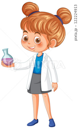 Young Scientist Holding a Flask Young Scientist Holding a Flask 122224913
