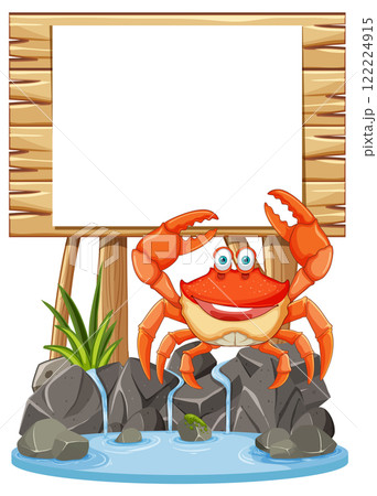 Cheerful Crab by the Seaside Sign Cheerful Crab by the Seaside Sign 122224915