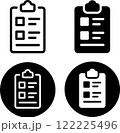 バインダーとアンケート用紙　アイコンセット 122225496