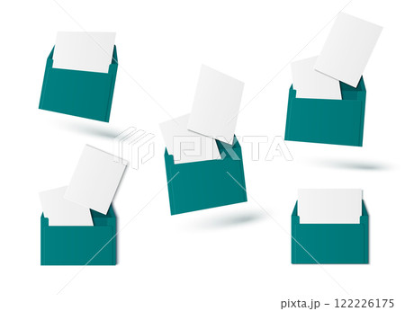 3D mail icons set isolated on white 3D mail icons set isolated on white 122226175