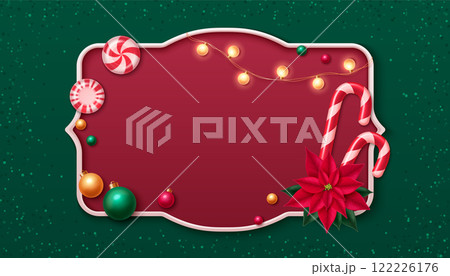 Merry Christmas 3d frame design 122226176