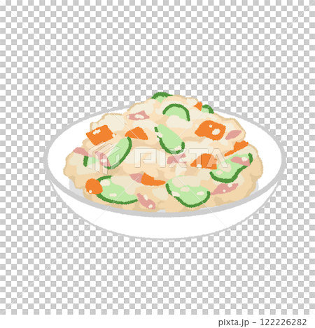 ポテトサラダのイラスト ポテトサラダのイラスト 122226282