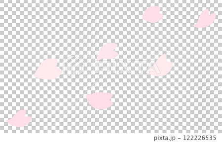 櫻花花瓣暴風雪插畫素材04 122226535