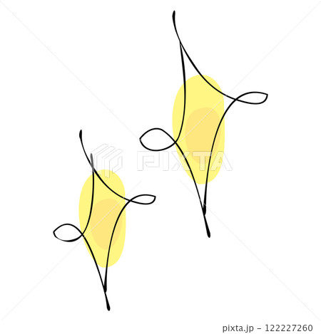 ボールペンで書いたような手書きのキラキライラスト 光 1個 ボールペンで書いたような手書きのキラキライラスト 光 1個 122227260