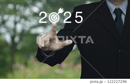 Business happy new year 2025 success concept Business happy new year 2025 success concept 122227296
