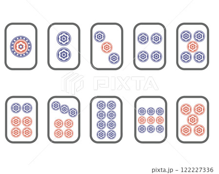 麻雀牌　筒子 122227336
