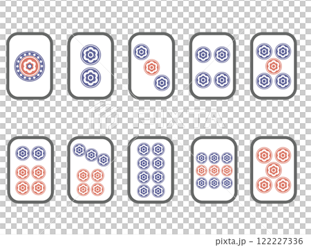 麻雀牌　筒子 122227336