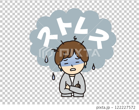 Stressful woman Stressful woman 122227572