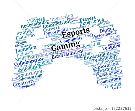 Gaming and Esports Word Cloud 122227632
