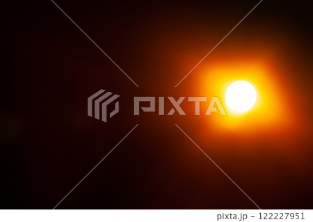 Sun flare on the black background 122227951