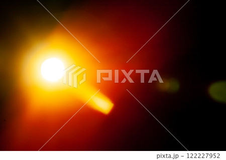 Sun flare on the black background 122227952