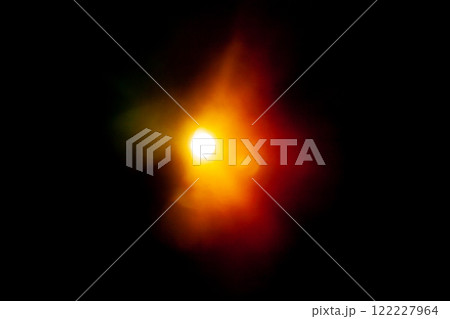Sun flare on the black background Sun flare on the black background 122227964