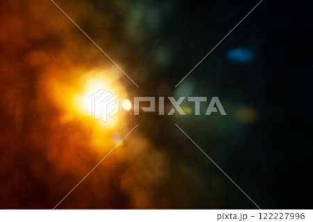 Sun flare on the black background 122227996