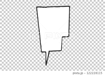 Simple hand-drawn square speech bubble vertical Simple hand-drawn square speech bubble vertical 122228115