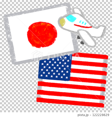 Japan and the United States Crayon Touch Japan and the United States Crayon Touch 122228629
