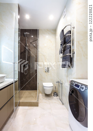 Luxury bathroom interior design and ceramic tile wall Luxury bathroom interior design and ceramic tile wall 122228821