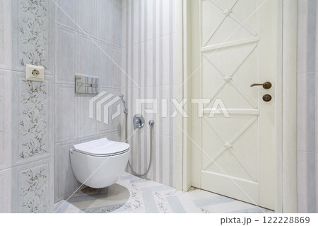 Luxury bathroom interior design and ceramic tile wall 122228869