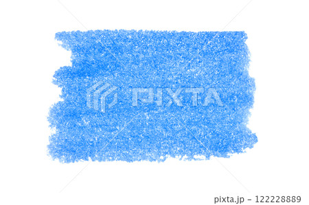 Bright blue textured brush stroke on white background for artistic and design 122228889