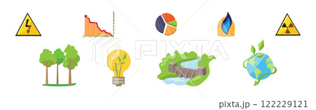 Natural and Land Resources Object and Element Vector Set 122229121