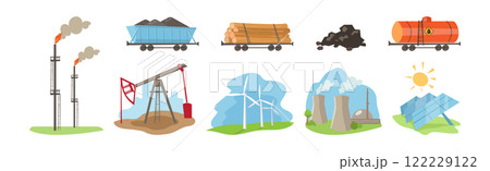 Natural and Land Resources Object and Element Vector Set 122229122