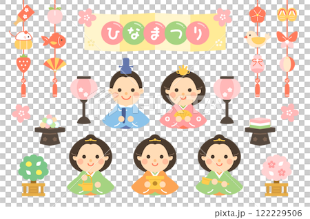 Hinamatsuri illustration set - Hina dolls Hinamatsuri illustration set - Hina dolls 122229506