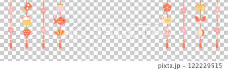 Illustration of hanging dolls Hanging decorations Hina dolls decorations 122229515