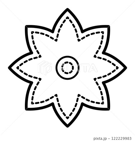 黒のシンプルな花アイコン 黒のシンプルな花アイコン 122229983