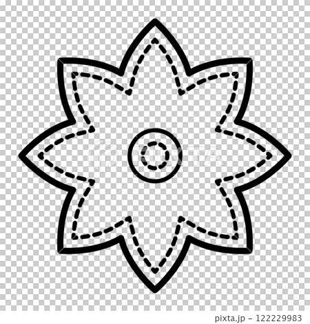 黒のシンプルな花アイコン 黒のシンプルな花アイコン 122229983