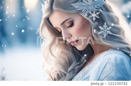 雪の中で俯くお姫様1 122230781