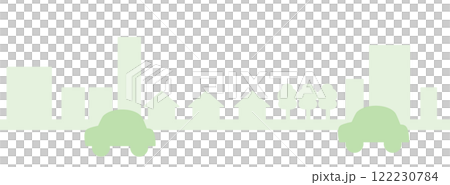 城市景觀與綠色汽車運行 122230784