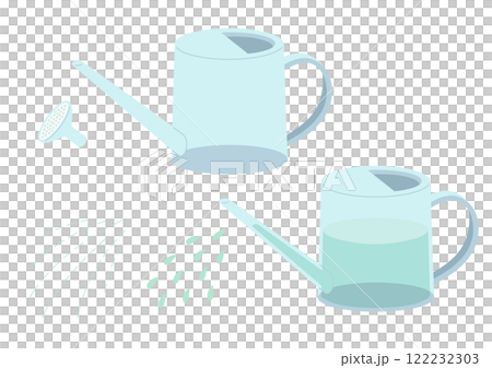 淡色透明噴壺(有水和無水)和澆水零件(無主線) 淡色透明噴壺(有水和無水)和澆水零件(無主線) 122232303