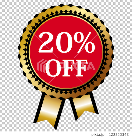 A luxurious 20% OFF icon 122233348