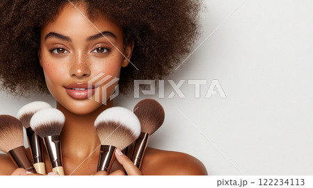 Beauty Portrait with Brushes 122234113