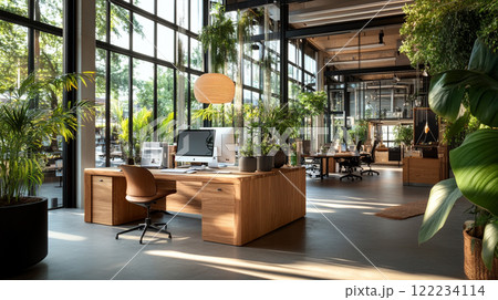 Modern Green Office Space 122234114