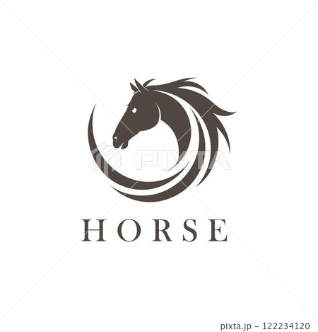 horse logo. horse silhouette. horse head vector. 122234120