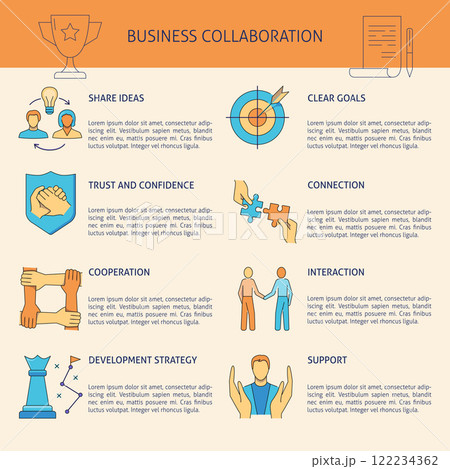 Business collaboration banner with place for text Business collaboration banner with place for text 122234362