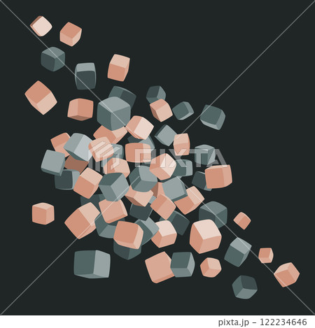 Scattered foam cubes background. Funny soft covered blocks of kids playing. Vector illustration. Scattered foam cubes background. Funny soft covered blocks of kids playing. Vector illustration. 122234646