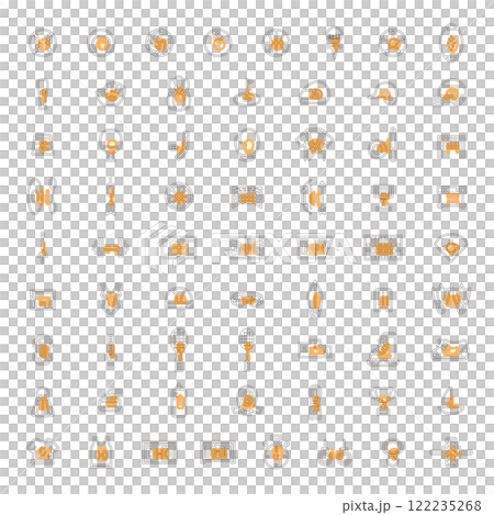 Outline sports related illustration icon set 122235268