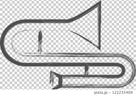 A single illustration of a musical instrument: Trombone 122235409
