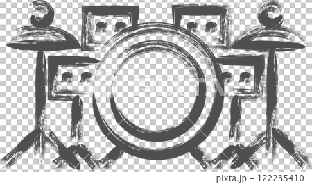 A single illustration of musical instruments: Drum set 122235410