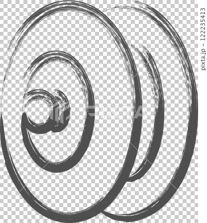 楽器関連の筆書き単品イラスト　シンバル 122235413